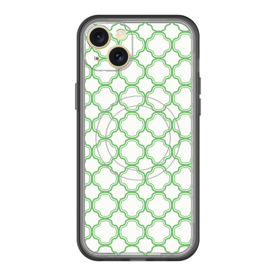 スリムプロテクションプレミアムケース with MagSafe［ Moroccan3 - Green ］