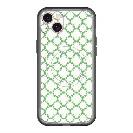 スリムプロテクションプレミアムケース with MagSafe［ Moroccan3 - Green ］