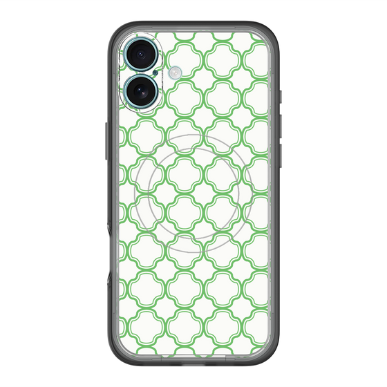 スリムプロテクションプレミアムケース with MagSafe［ Moroccan3 - Green ］