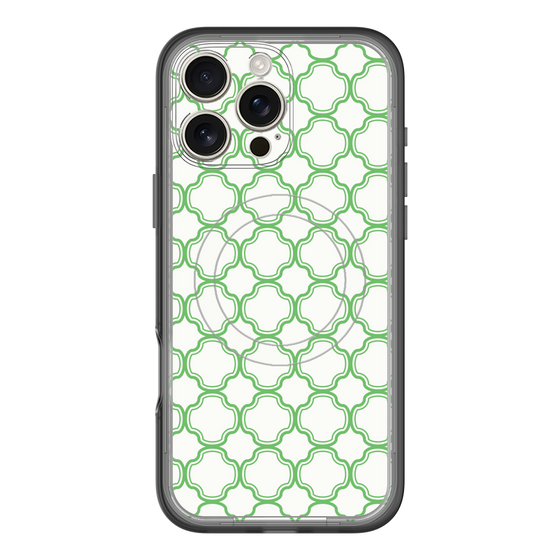 スリムプロテクションプレミアムケース with MagSafe［ Moroccan3 - Green ］