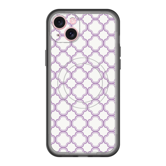 スリムプロテクションプレミアムケース with MagSafe［ Moroccan3 - Purple ］