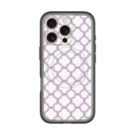 スリムプロテクションプレミアムケース with MagSafe［ Moroccan3 - Purple ］