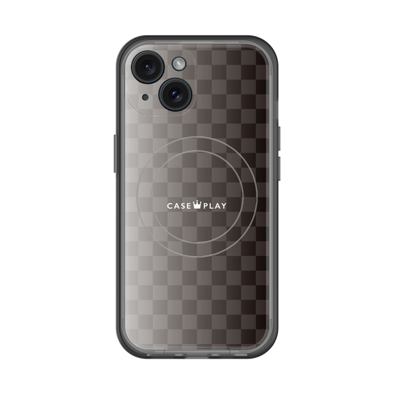 スリムプロテクションプレミアムケース with MagSafe［ CASEPLAY Check - Black ］