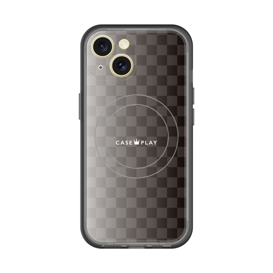 スリムプロテクションプレミアムケース with MagSafe［ CASEPLAY Check - Black ］
