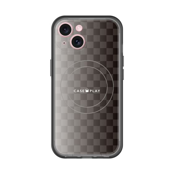 スリムプロテクションプレミアムケース with MagSafe［ CASEPLAY Check - Black ］