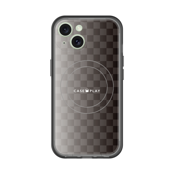 スリムプロテクションプレミアムケース with MagSafe［ CASEPLAY Check - Black ］