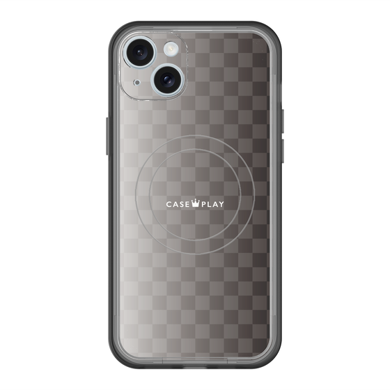 スリムプロテクションプレミアムケース with MagSafe［ CASEPLAY Check - Black ］