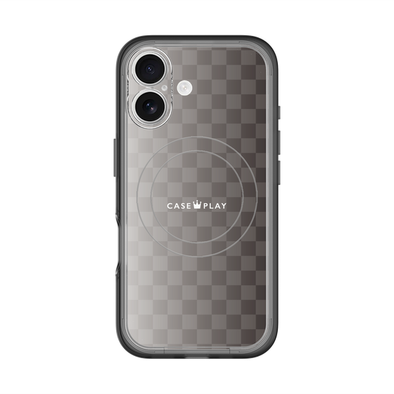 スリムプロテクションプレミアムケース with MagSafe［ CASEPLAY Check - Black ］