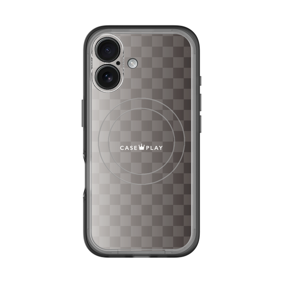 スリムプロテクションプレミアムケース with MagSafe［ CASEPLAY Check - Black ］