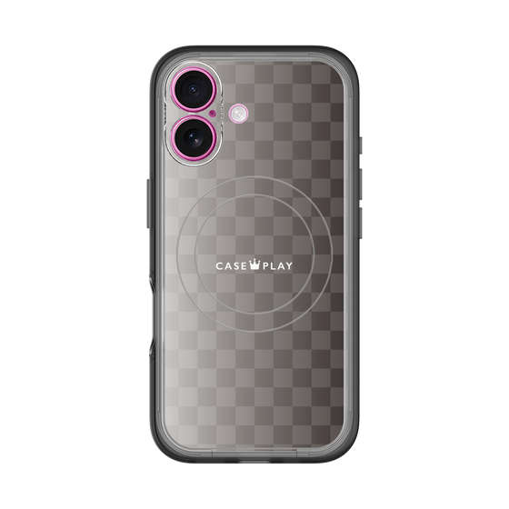 スリムプロテクションプレミアムケース with MagSafe［ CASEPLAY Check - Black ］