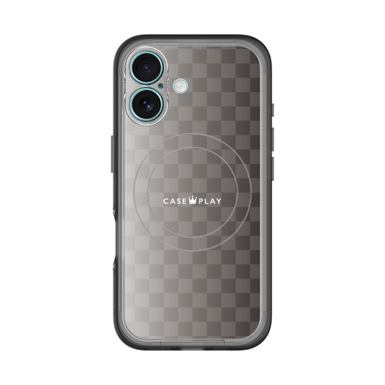 スリムプロテクションプレミアムケース with MagSafe［ CASEPLAY Check - Black ］