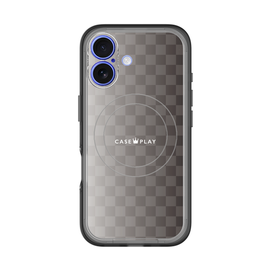 スリムプロテクションプレミアムケース with MagSafe［ CASEPLAY Check - Black ］