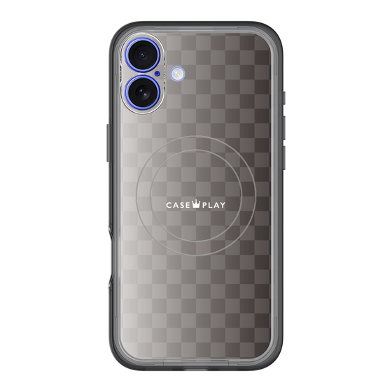 スリムプロテクションプレミアムケース with MagSafe［ CASEPLAY Check - Black ］