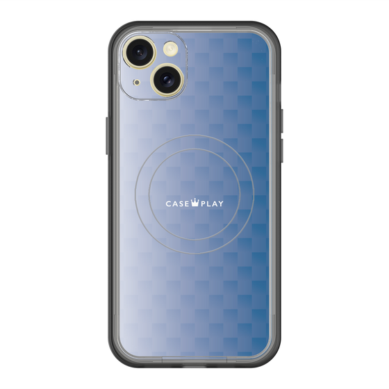 スリムプロテクションプレミアムケース with MagSafe［ CASEPLAY Check - Blue ］