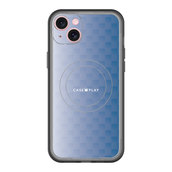 スリムプロテクションプレミアムケース with MagSafe［ CASEPLAY Check - Blue ］