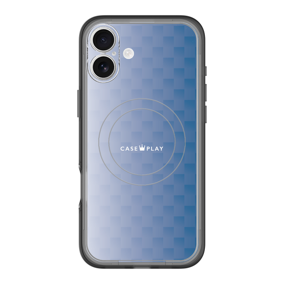 スリムプロテクションプレミアムケース with MagSafe［ CASEPLAY Check - Blue ］