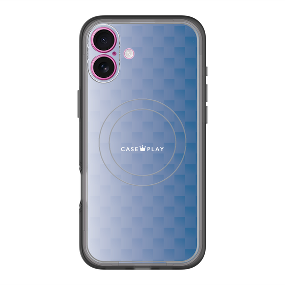 スリムプロテクションプレミアムケース with MagSafe［ CASEPLAY Check - Blue ］