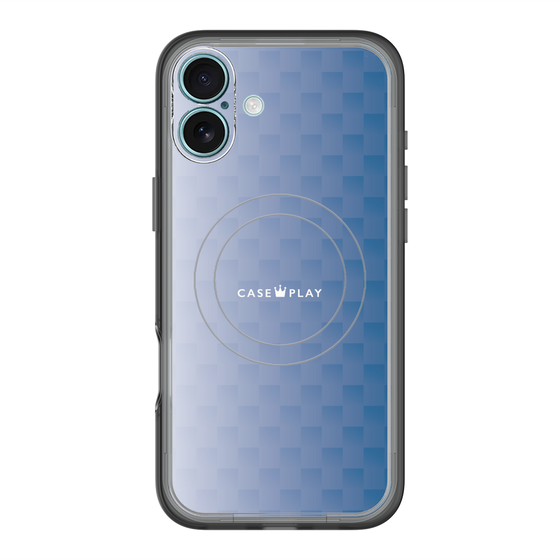 スリムプロテクションプレミアムケース with MagSafe［ CASEPLAY Check - Blue ］