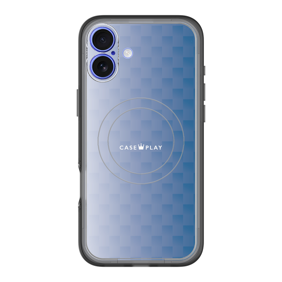 スリムプロテクションプレミアムケース with MagSafe［ CASEPLAY Check - Blue ］