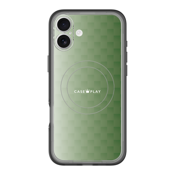 スリムプロテクションプレミアムケース with MagSafe［ CASEPLAY Check - Green ］