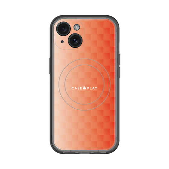 スリムプロテクションプレミアムケース with MagSafe［ CASEPLAY Check - Orange ］