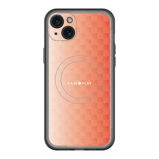 スリムプロテクションプレミアムケース with MagSafe［ CASEPLAY Check - Orange ］