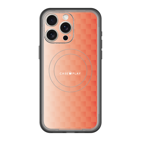 スリムプロテクションプレミアムケース with MagSafe［ CASEPLAY Check - Orange ］