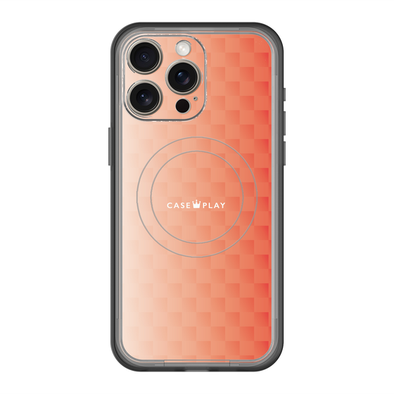 スリムプロテクションプレミアムケース with MagSafe［ CASEPLAY Check - Orange ］