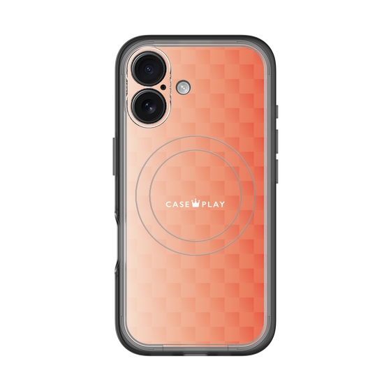 スリムプロテクションプレミアムケース with MagSafe［ CASEPLAY Check - Orange ］