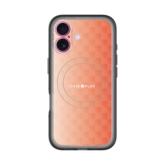 スリムプロテクションプレミアムケース with MagSafe［ CASEPLAY Check - Orange ］