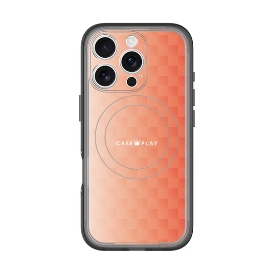 スリムプロテクションプレミアムケース with MagSafe［ CASEPLAY Check - Orange ］