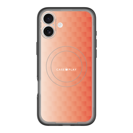 スリムプロテクションプレミアムケース with MagSafe［ CASEPLAY Check - Orange ］