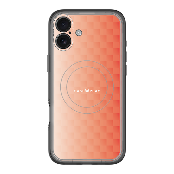 スリムプロテクションプレミアムケース with MagSafe［ CASEPLAY Check - Orange ］