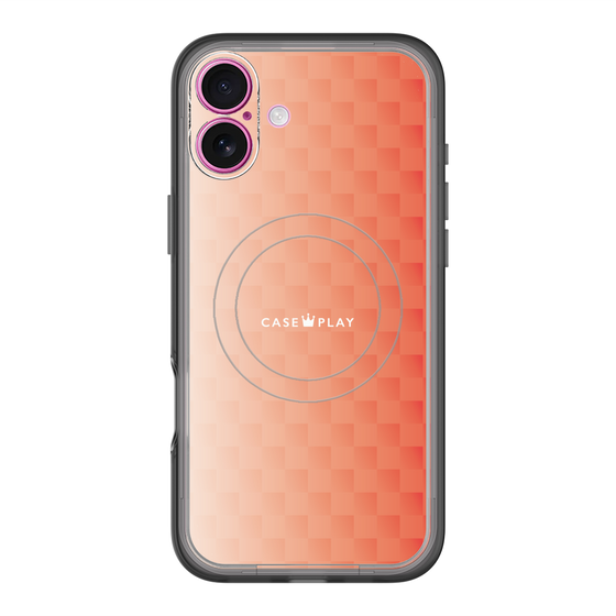 スリムプロテクションプレミアムケース with MagSafe［ CASEPLAY Check - Orange ］