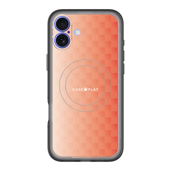 スリムプロテクションプレミアムケース with MagSafe［ CASEPLAY Check - Orange ］