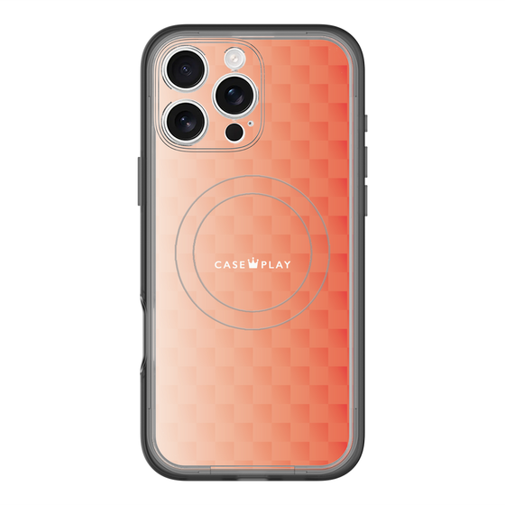 スリムプロテクションプレミアムケース with MagSafe［ CASEPLAY Check - Orange ］