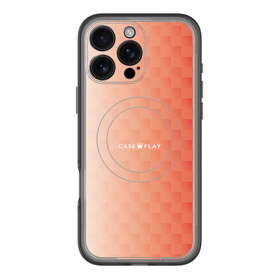 スリムプロテクションプレミアムケース with MagSafe［ CASEPLAY Check - Orange ］