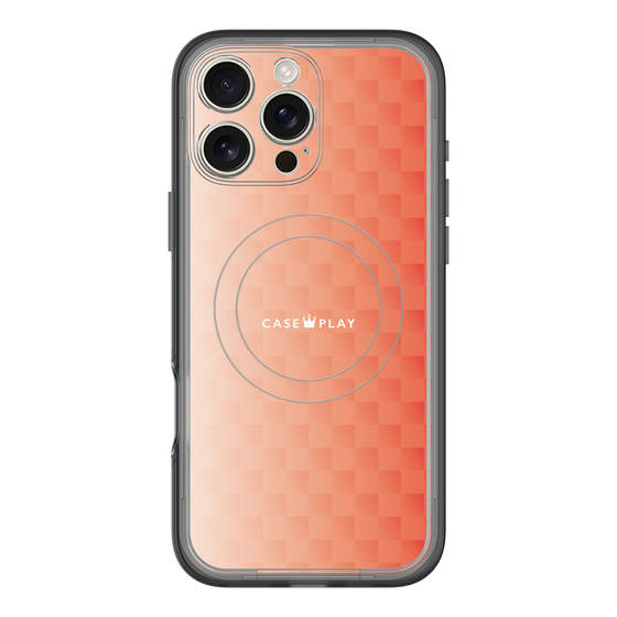 スリムプロテクションプレミアムケース with MagSafe［ CASEPLAY Check - Orange ］