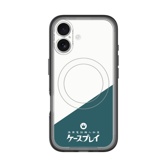 スリムプロテクションプレミアムケース with MagSafe［ CASEPLAY Retro - Green ］
