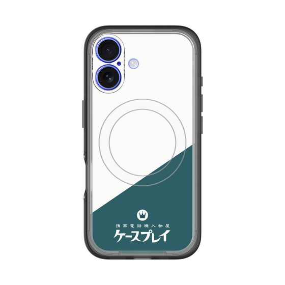 スリムプロテクションプレミアムケース with MagSafe［ CASEPLAY Retro - Green ］