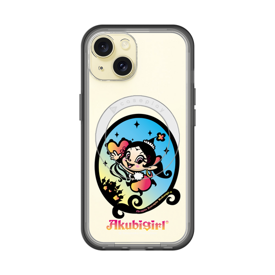 スリムプロテクションプレミアムケース with MagSafe［ アクビガール - オーバル ］