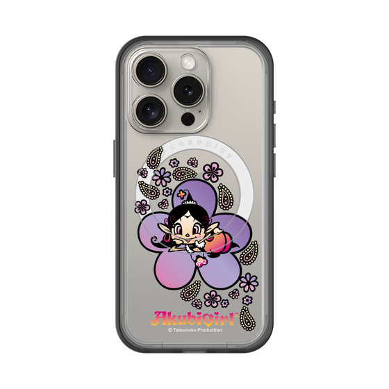スリムプロテクションプレミアムケース with MagSafe［ アクビガール - フラワー ］