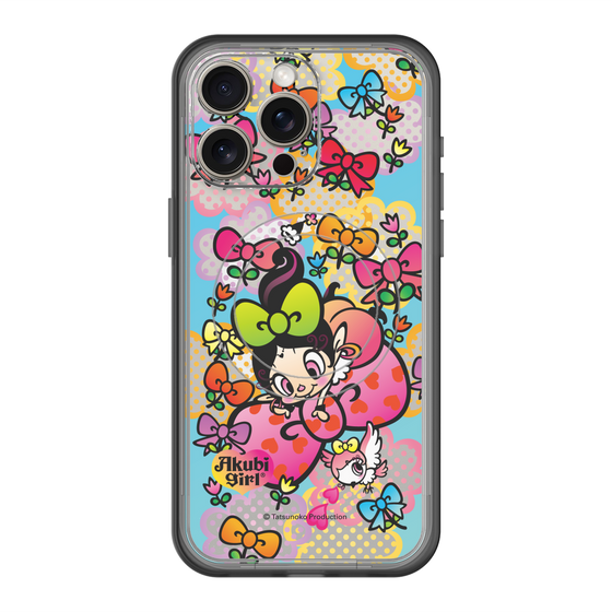 スリムプロテクションプレミアムケース with MagSafe［ アクビガール - フラワーリボン ］
