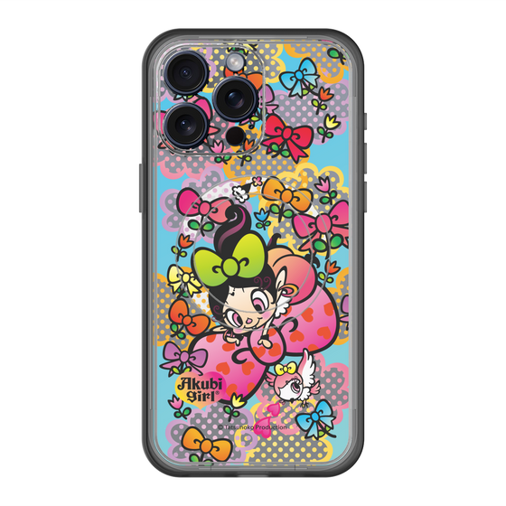 スリムプロテクションプレミアムケース with MagSafe［ アクビガール - フラワーリボン ］