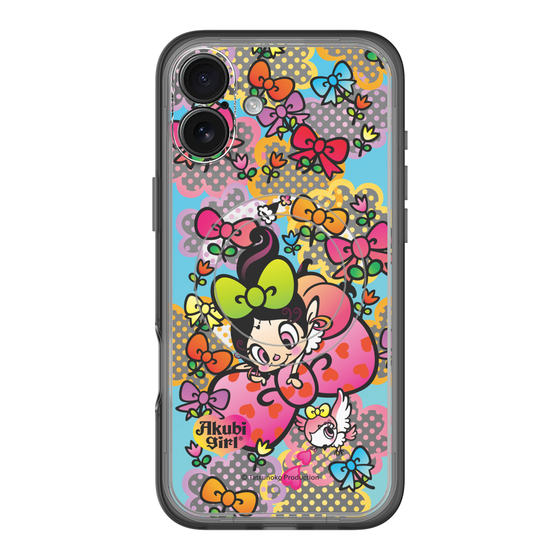スリムプロテクションプレミアムケース with MagSafe［ アクビガール - フラワーリボン ］