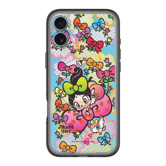 スリムプロテクションプレミアムケース with MagSafe［ アクビガール - フラワーリボン ］