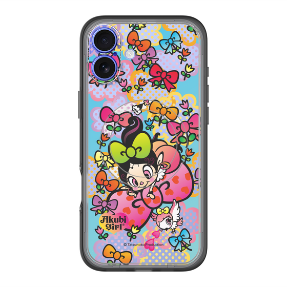 スリムプロテクションプレミアムケース with MagSafe［ アクビガール - フラワーリボン ］
