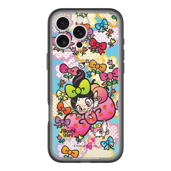 スリムプロテクションプレミアムケース with MagSafe［ アクビガール - フラワーリボン ］