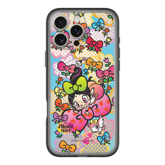 スリムプロテクションプレミアムケース with MagSafe［ アクビガール - フラワーリボン ］
