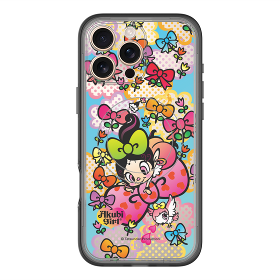 スリムプロテクションプレミアムケース with MagSafe［ アクビガール - フラワーリボン ］